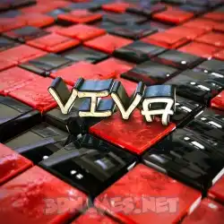 viva in Red Checkered style - 3D name wallpaper
