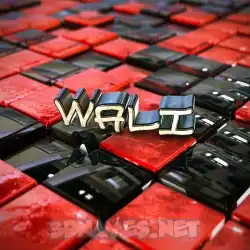 wali in Red Checkered style - 3D name wallpaper