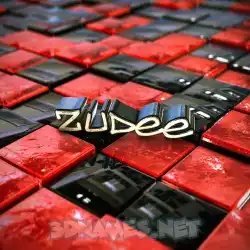zudee in Red Checkered style - 3D name wallpaper