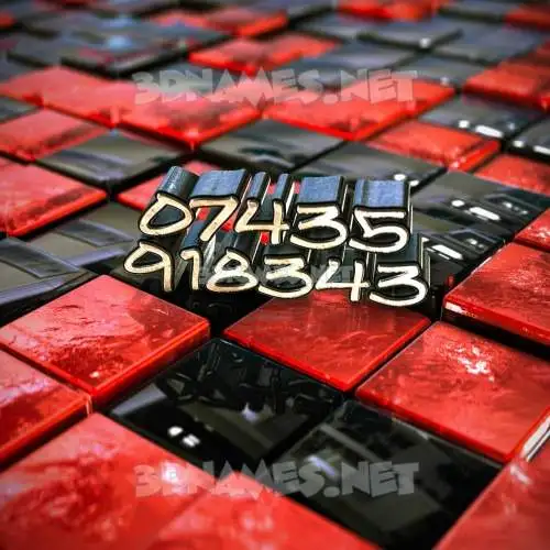 07435 918343 in Red Checkered style - 3D name wallpaper 07435 918343 in Red Checkered style - 3D name wallpaper
