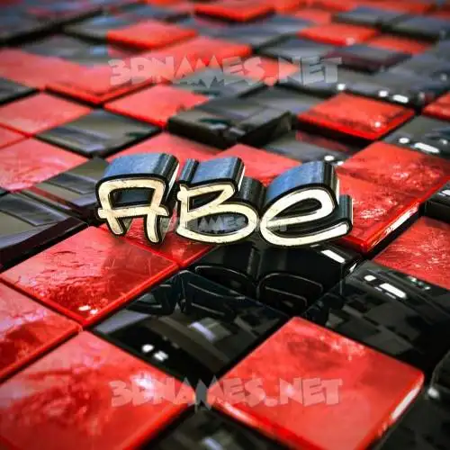 abe in Red Checkered style - 3D name wallpaper