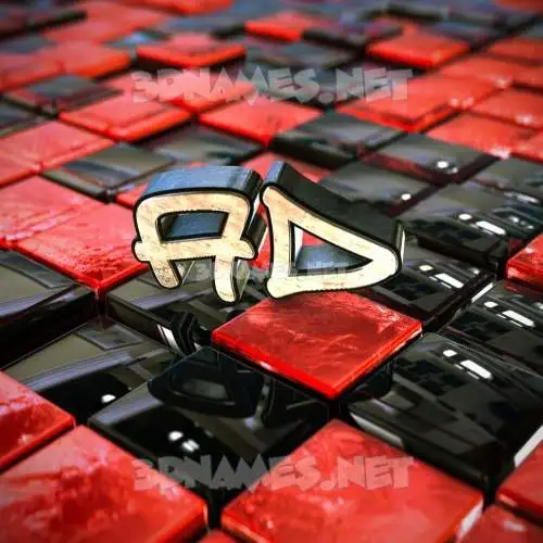 ad in Red Checkered style - 3D name wallpaper