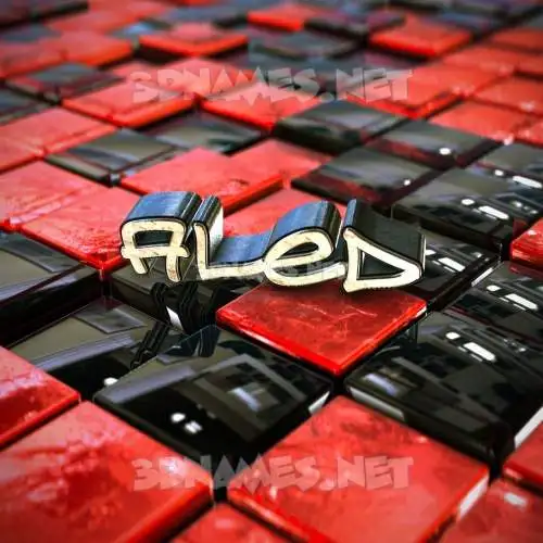 aled in Red Checkered style - 3D name wallpaper aled in Red Checkered style - 3D name wallpaper