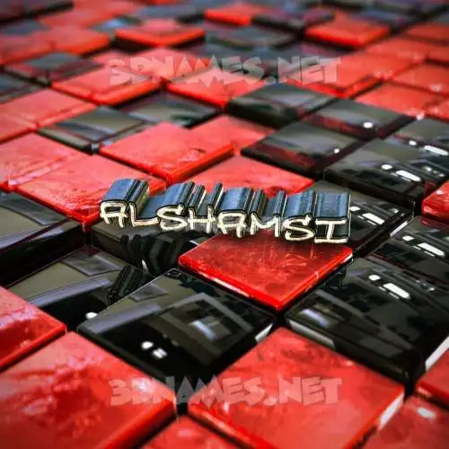 alshamsi in Red Checkered style - 3D name wallpaper alshamsi in Red Checkered style - 3D name wallpaper