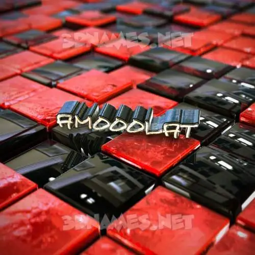 amooolat in Red Checkered style - 3D name wallpaper