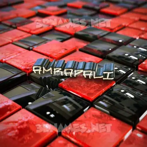 amrapali in Red Checkered style - 3D name wallpaper