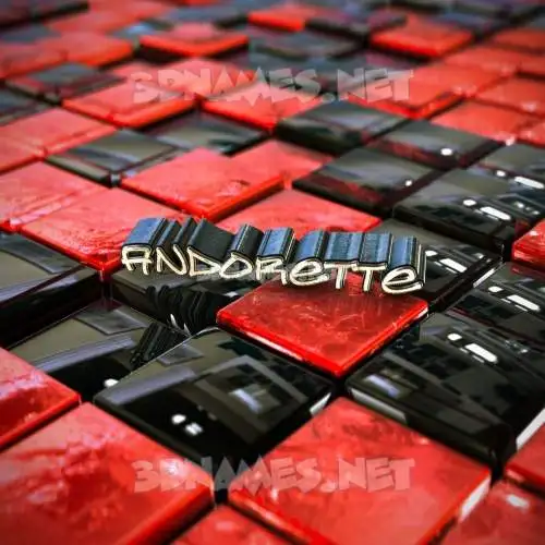 andorette in Red Checkered style - 3D name wallpaper