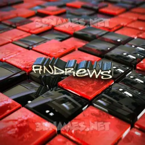 andrews in Red Checkered style - 3D name wallpaper andrews in Red Checkered style - 3D name wallpaper