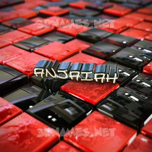 anjaiah in Red Checkered style - 3D name wallpaper