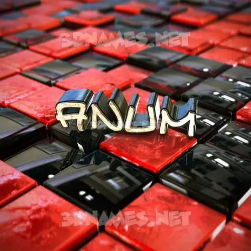 anum in Red Checkered style - 3D name wallpaper anum in Red Checkered style - 3D name wallpaper