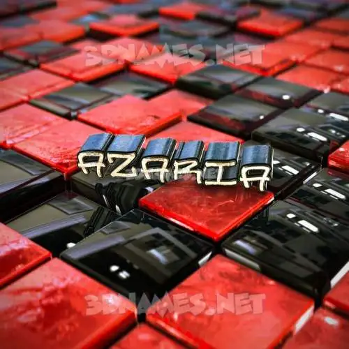 azaria in Red Checkered style - 3D name wallpaper