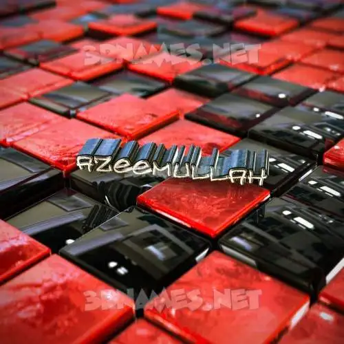 azeemullah in Red Checkered style - 3D name wallpaper azeemullah in Red Checkered style - 3D name wallpaper