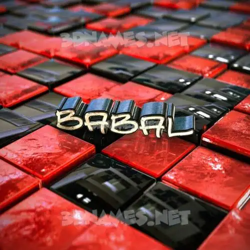 babal in Red Checkered style - 3D name wallpaper babal in Red Checkered style - 3D name wallpaper