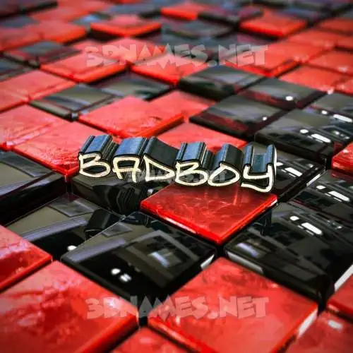 badboy in Red Checkered style - 3D name wallpaper badboy in Red Checkered style - 3D name wallpaper