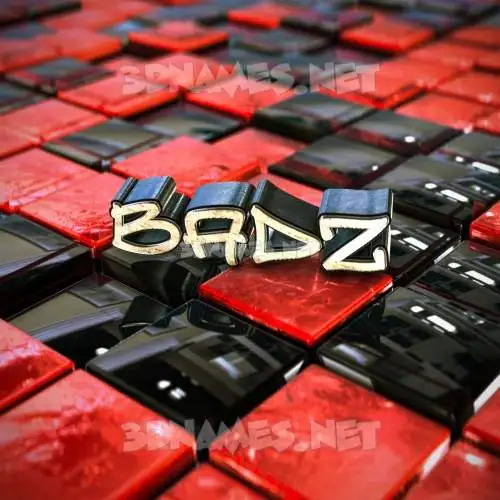 badz in Red Checkered style - 3D name wallpaper badz in Red Checkered style - 3D name wallpaper