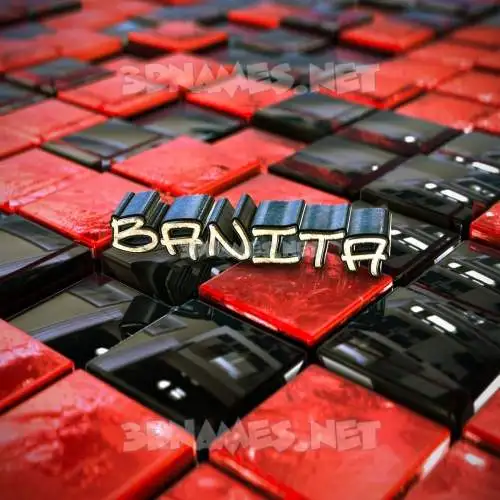 banita in Red Checkered style - 3D name wallpaper banita in Red Checkered style - 3D name wallpaper