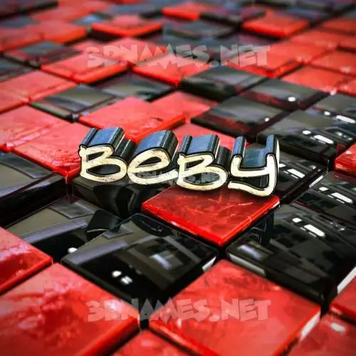beby in Red Checkered style - 3D name wallpaper beby in Red Checkered style - 3D name wallpaper