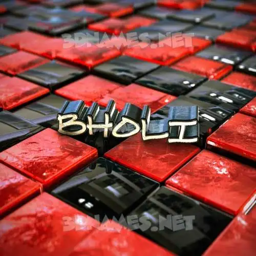 bholi in Red Checkered style - 3D name wallpaper bholi in Red Checkered style - 3D name wallpaper