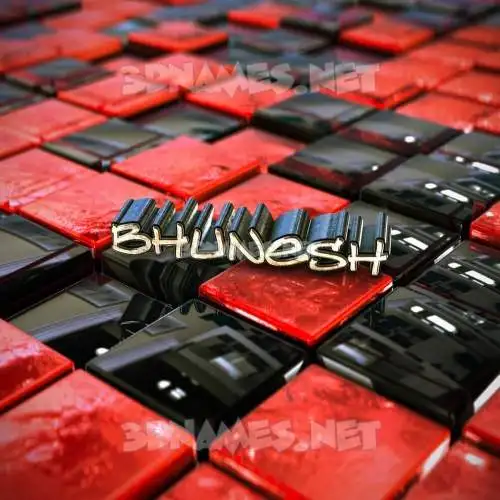 bhunesh in Red Checkered style - 3D name wallpaper bhunesh in Red Checkered style - 3D name wallpaper