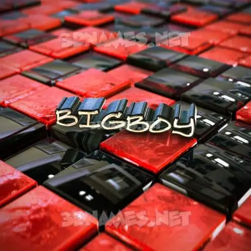 bigboy in Red Checkered style - 3D name wallpaper bigboy in Red Checkered style - 3D name wallpaper