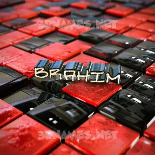 brahim in Red Checkered style - 3D name wallpaper brahim in Red Checkered style - 3D name wallpaper