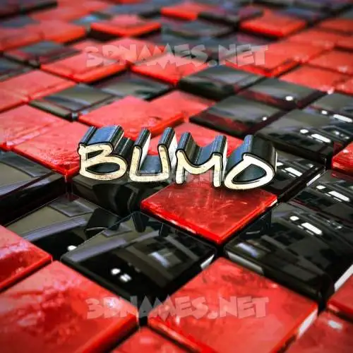 bumo in Red Checkered style - 3D name wallpaper bumo in Red Checkered style - 3D name wallpaper