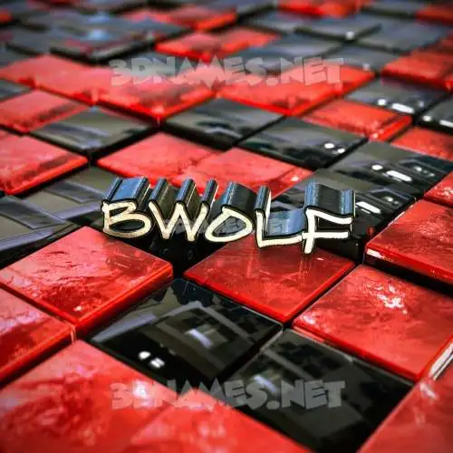 bwolf in Red Checkered style - 3D name wallpaper bwolf in Red Checkered style - 3D name wallpaper