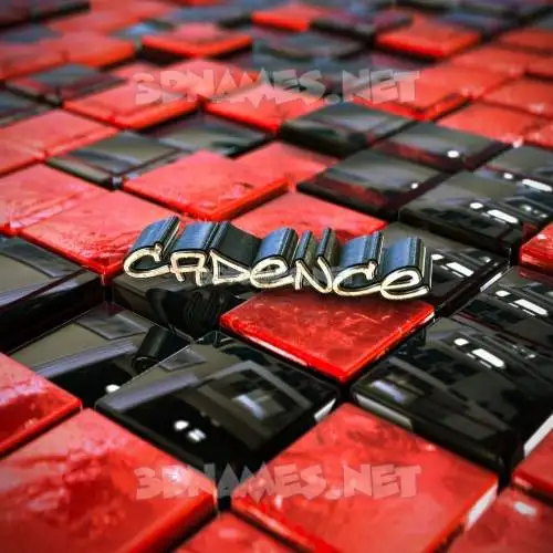 cadence in Red Checkered style - 3D name wallpaper