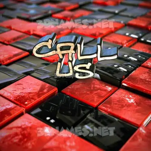 call us in Red Checkered style - 3D name wallpaper call us in Red Checkered style - 3D name wallpaper