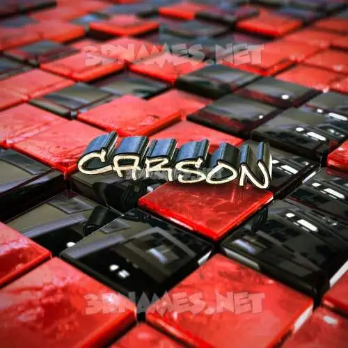 carson in Red Checkered style - 3D name wallpaper
