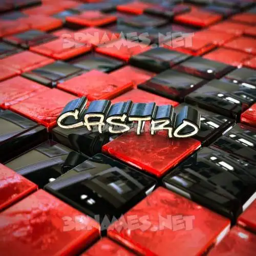 castro in Red Checkered style - 3D name wallpaper castro in Red Checkered style - 3D name wallpaper