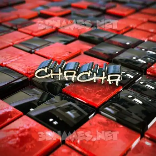 chacha in Red Checkered style - 3D name wallpaper chacha in Red Checkered style - 3D name wallpaper