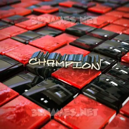 champion in Red Checkered style - 3D name wallpaper champion in Red Checkered style - 3D name wallpaper