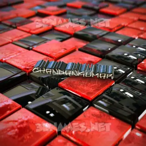 chandankumar in Red Checkered style - 3D name wallpaper