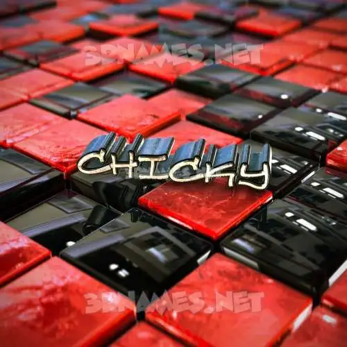 chicky in Red Checkered style - 3D name wallpaper chicky in Red Checkered style - 3D name wallpaper