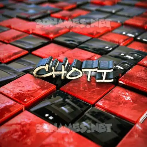 choti in Red Checkered style - 3D name wallpaper choti in Red Checkered style - 3D name wallpaper
