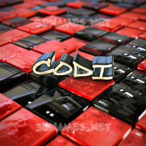 codi in Red Checkered style - 3D name wallpaper codi in Red Checkered style - 3D name wallpaper
