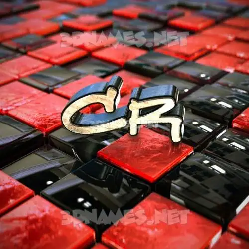 cr in Red Checkered style - 3D name wallpaper cr in Red Checkered style - 3D name wallpaper