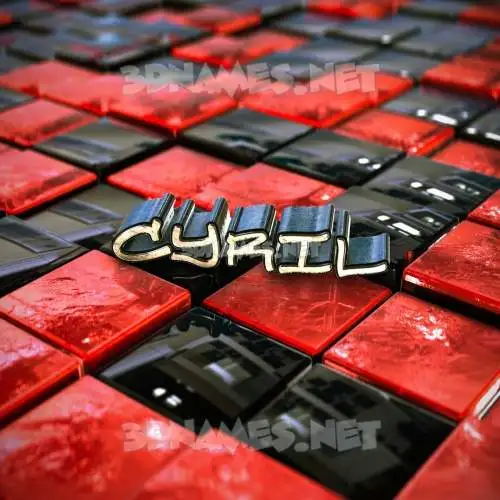 cyril in Red Checkered style - 3D name wallpaper cyril in Red Checkered style - 3D name wallpaper