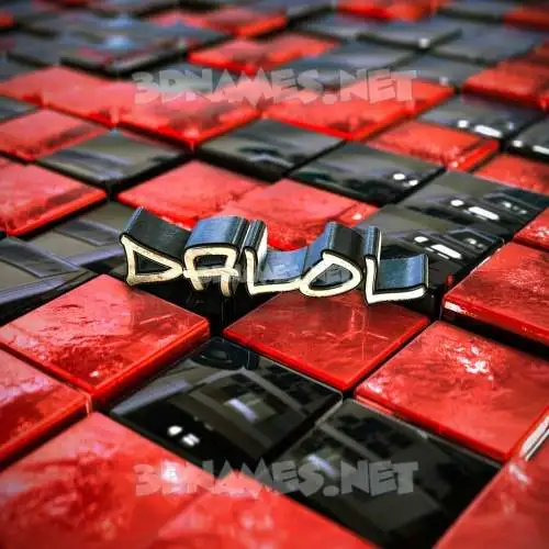 dalol in Red Checkered style - 3D name wallpaper dalol in Red Checkered style - 3D name wallpaper