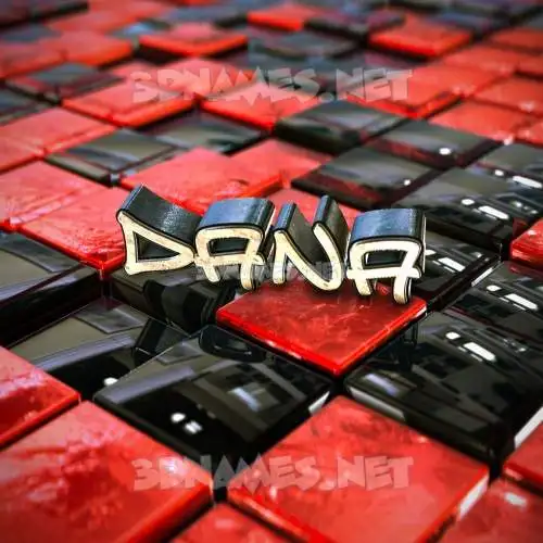 dana in Red Checkered style - 3D name wallpaper dana in Red Checkered style - 3D name wallpaper