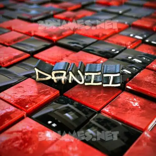 danii in Red Checkered style - 3D name wallpaper danii in Red Checkered style - 3D name wallpaper