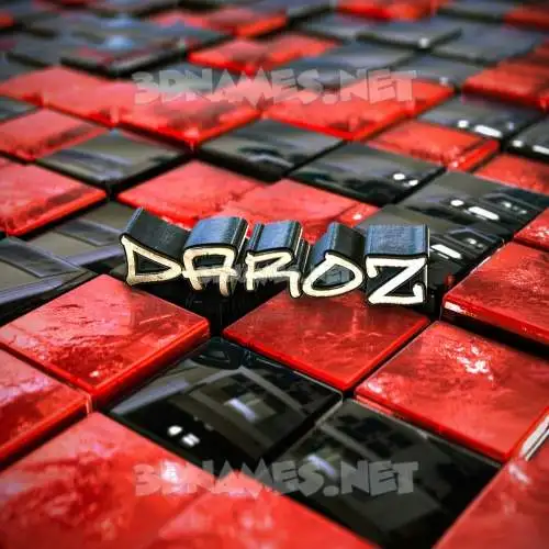 daroz in Red Checkered style - 3D name wallpaper daroz in Red Checkered style - 3D name wallpaper