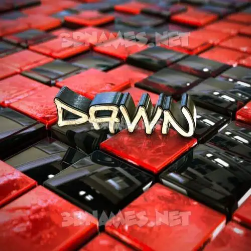 dawn in Red Checkered style - 3D name wallpaper dawn in Red Checkered style - 3D name wallpaper