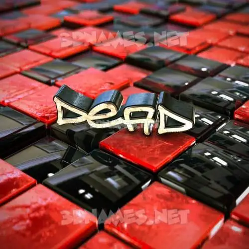 dead in Red Checkered style - 3D name wallpaper dead in Red Checkered style - 3D name wallpaper