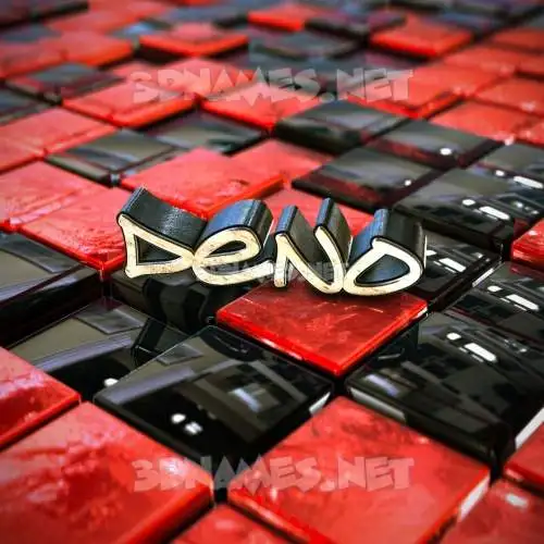 deno in Red Checkered style - 3D name wallpaper deno in Red Checkered style - 3D name wallpaper