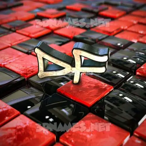 df in Red Checkered style - 3D name wallpaper df in Red Checkered style - 3D name wallpaper