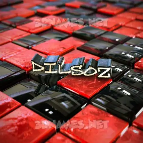 dilsoz in Red Checkered style - 3D name wallpaper dilsoz in Red Checkered style - 3D name wallpaper