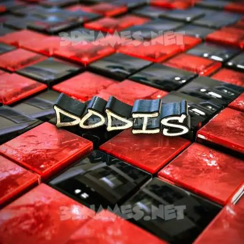 dodis in Red Checkered style - 3D name wallpaper dodis in Red Checkered style - 3D name wallpaper