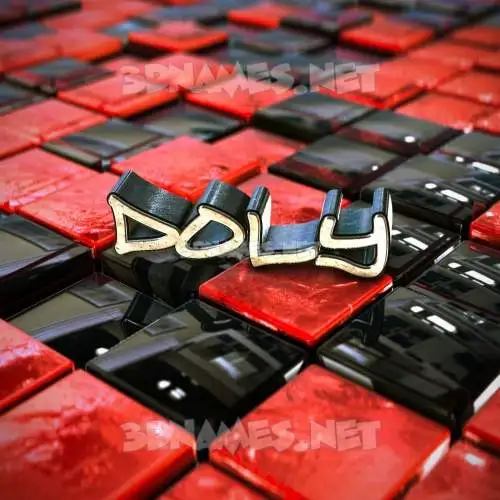 doly in Red Checkered style - 3D name wallpaper doly in Red Checkered style - 3D name wallpaper
